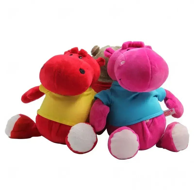 19cm多彩河馬毛絨玩具