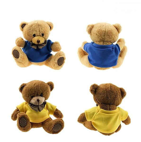 16cm多彩蝴蝶結小熊毛絨玩具