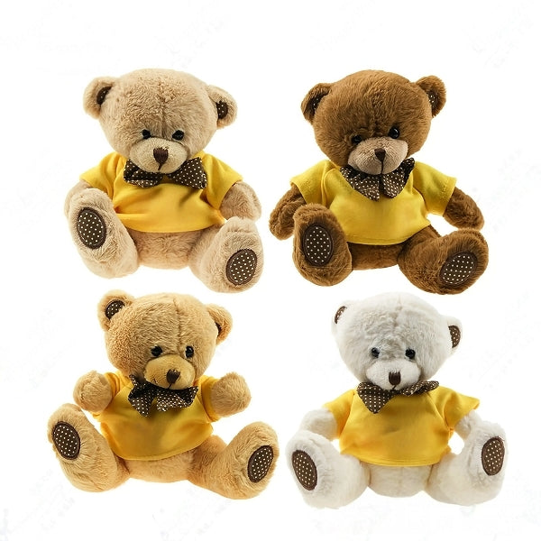 16cm多彩蝴蝶結小熊毛絨玩具