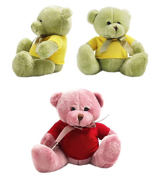 20cm多彩絲帶小熊毛絨玩具