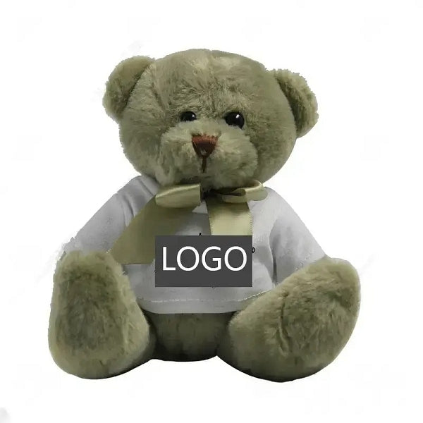 16cm多彩絲帶小熊毛絨玩具