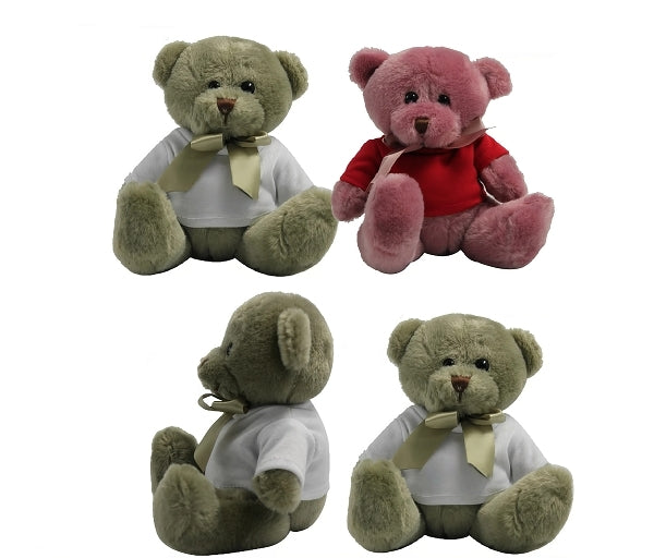 16cm多彩絲帶小熊毛絨玩具