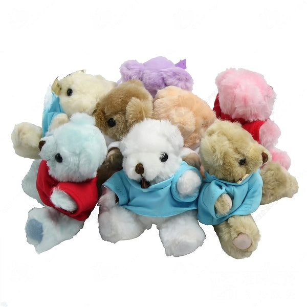 10cm多彩可動式小熊毛絨玩具