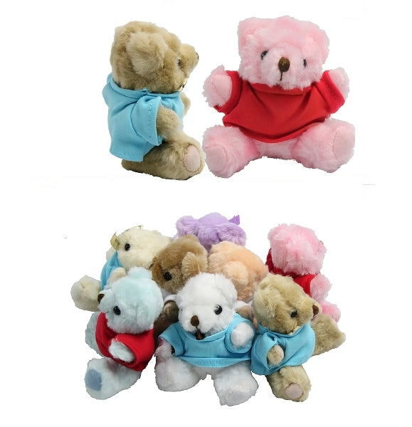 10cm多彩可動式小熊毛絨玩具