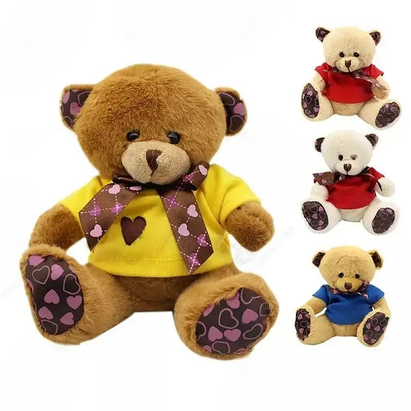 16cm愛心蝴蝶結小熊毛絨玩具