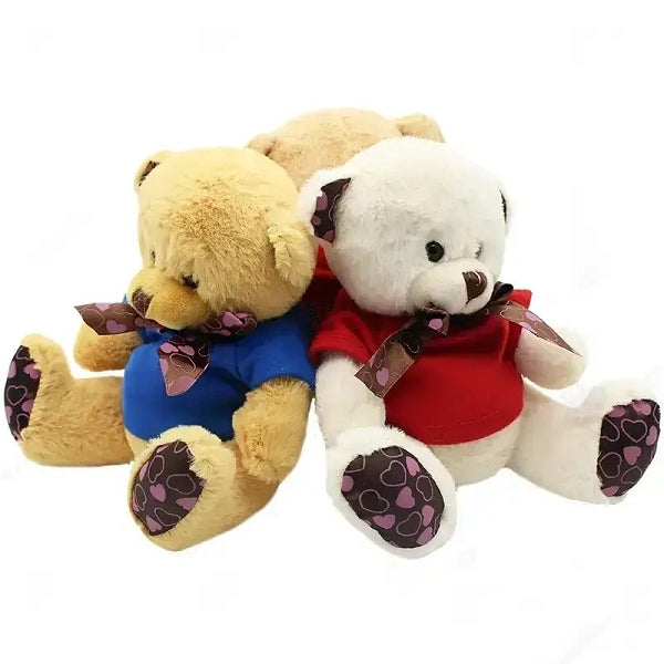 16cm愛心蝴蝶結小熊毛絨玩具