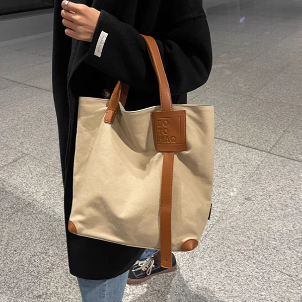 單肩手提帆布袋