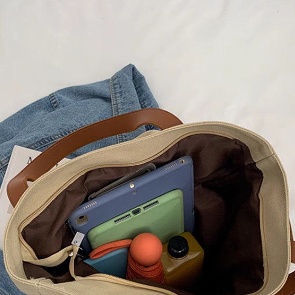 單肩手提帆布袋