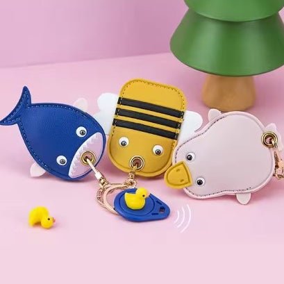 PU皮革門禁卡套鑰匙圈