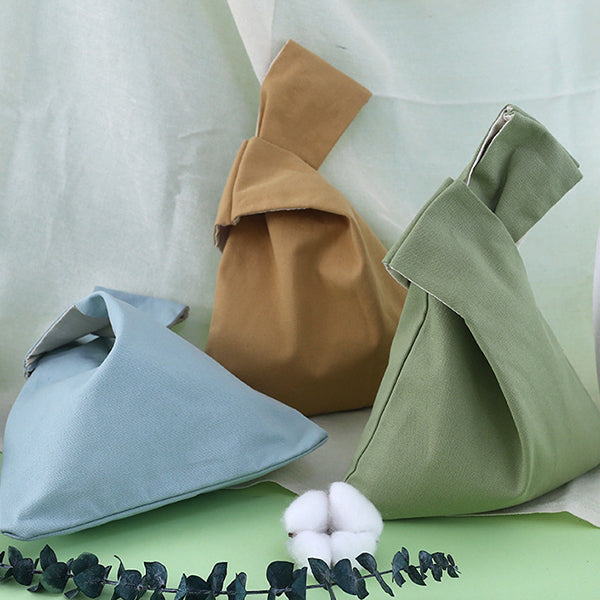 8安純棉帆布手腕手提袋