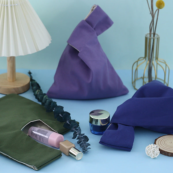 8安純棉帆布手腕手提袋