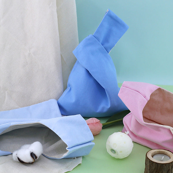 8安純棉帆布手腕手提袋