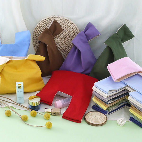 8安純棉帆布手腕手提袋