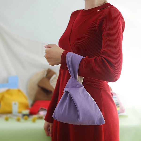 8安純棉帆布手腕手提袋