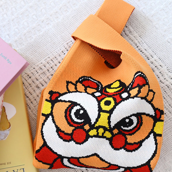 針織手腕手提袋