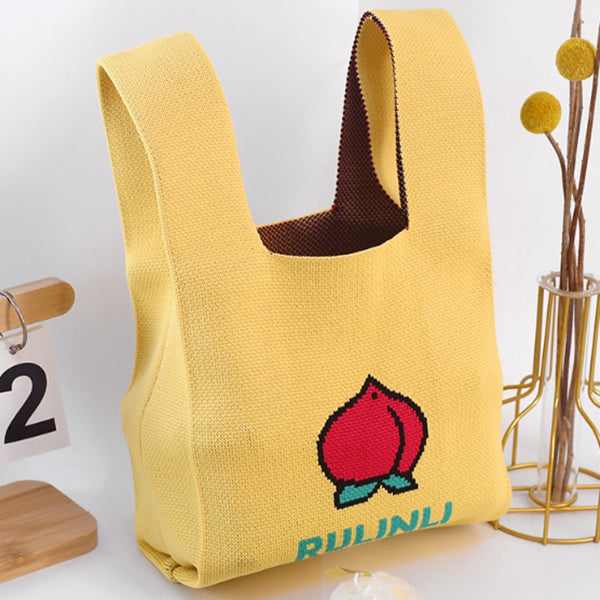 針織手腕手提袋