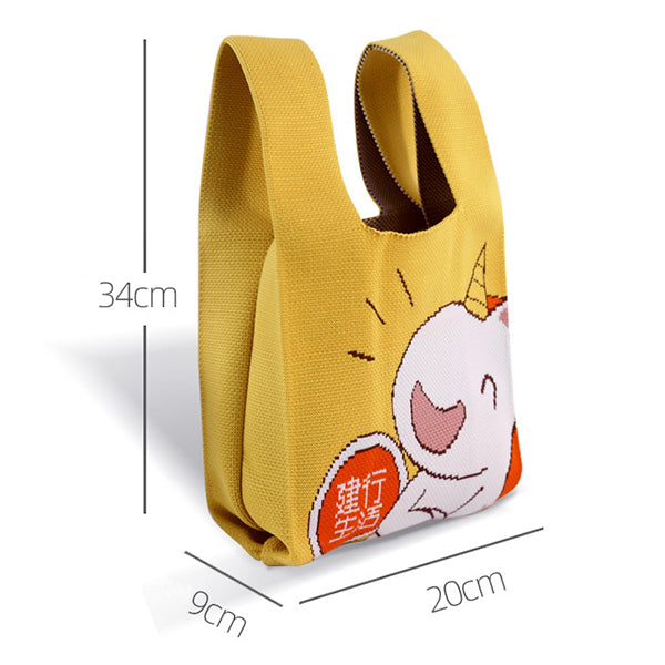 針織手腕手提袋