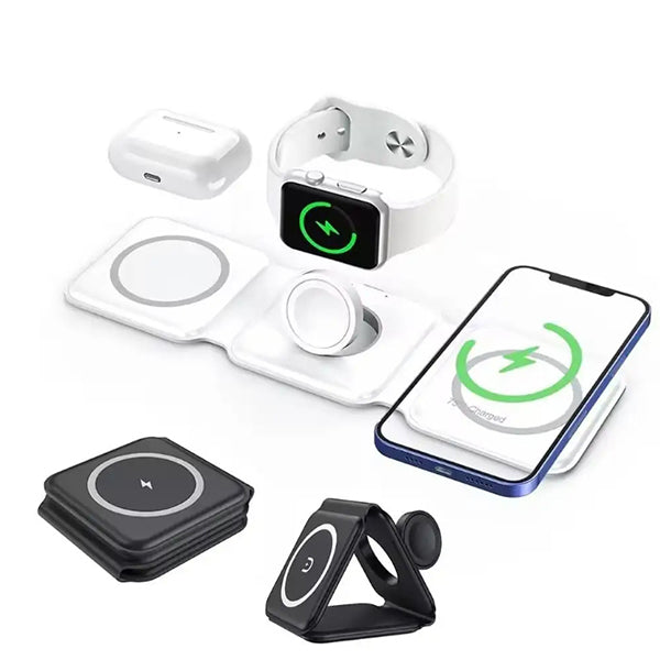 三合一折疊無線充電器