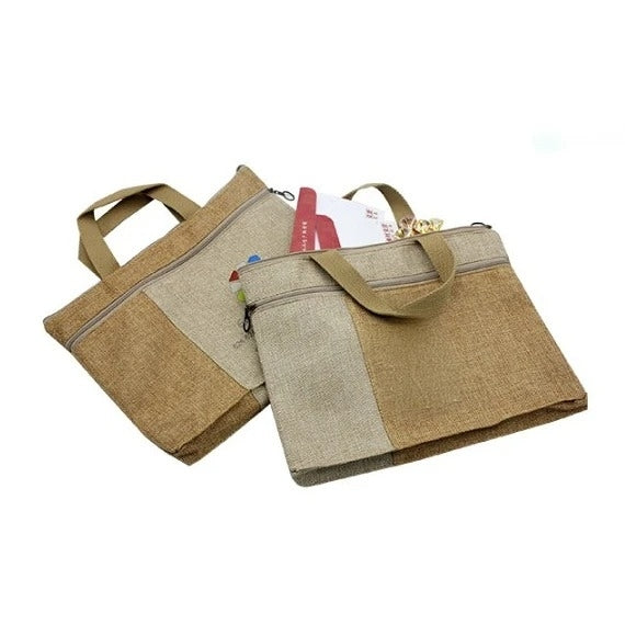 手提棉麻袋手提公事包