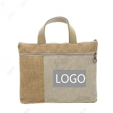 手提棉麻袋手提公事包