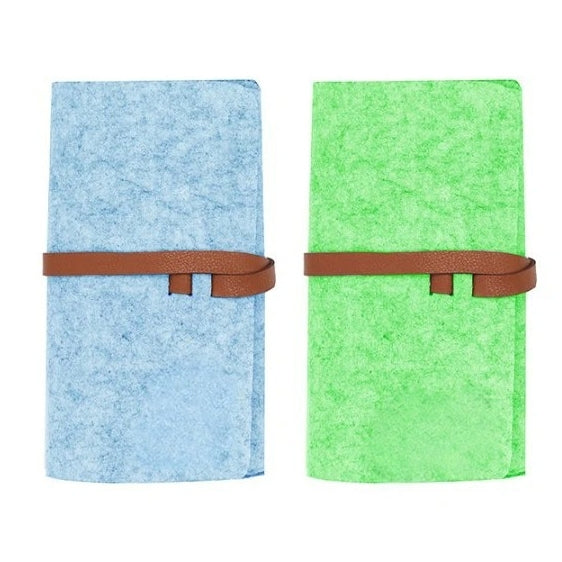 皮革綁繩毛氈眼鏡包