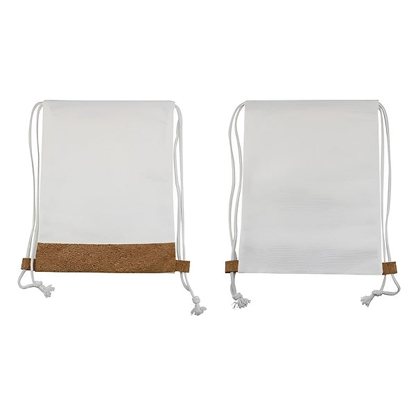 拼接束口雙肩背袋