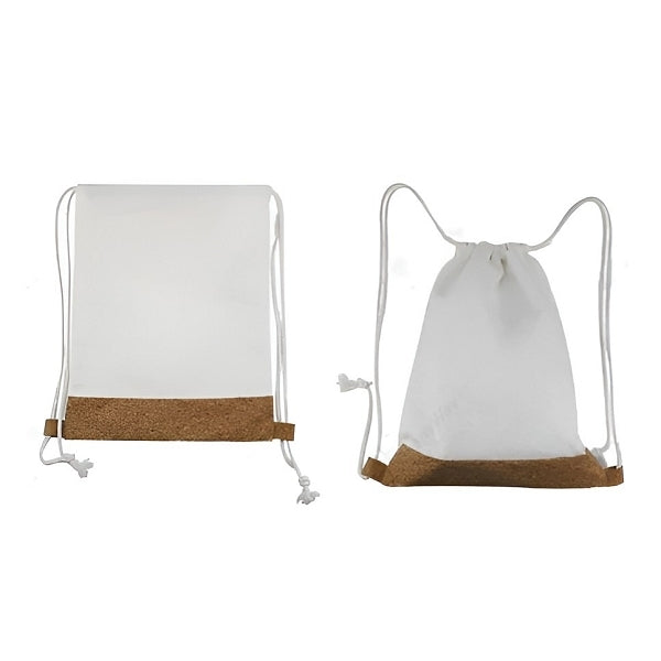 拼接束口雙肩背袋