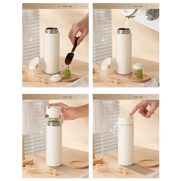 磁吸式茶水分離保溫杯