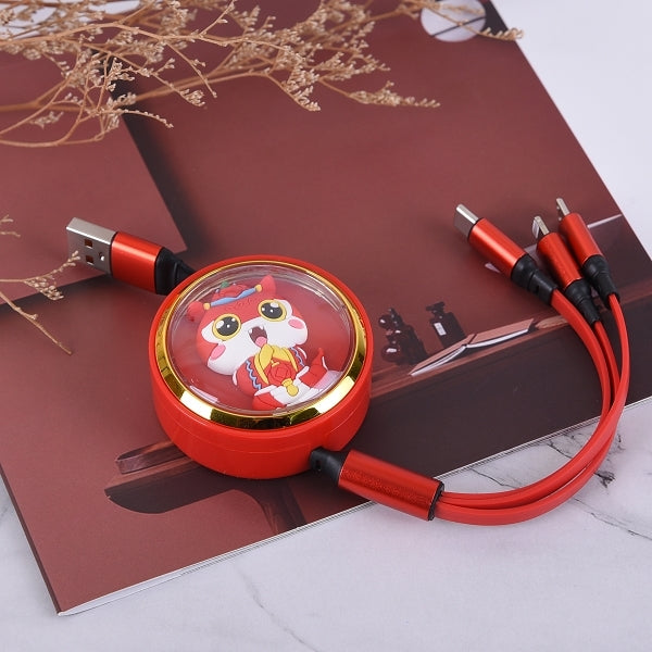 蛇年太空艙三合一充電線