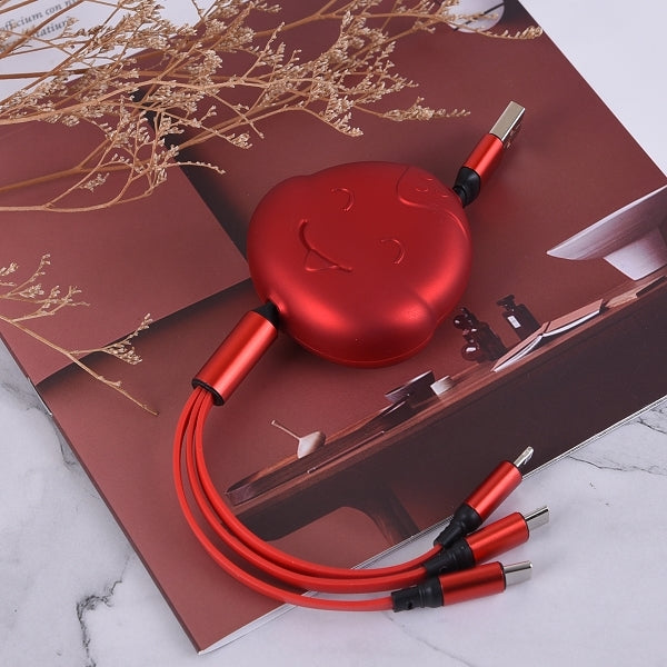 蛇年造型三合一充電線