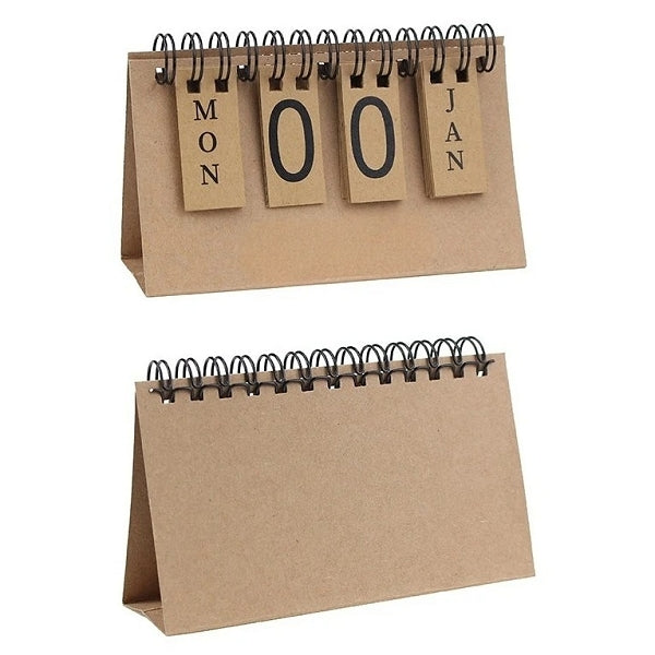 牛皮紙翻頁萬年曆
