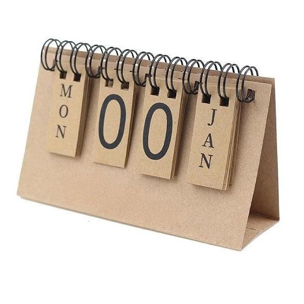 牛皮紙翻頁萬年曆