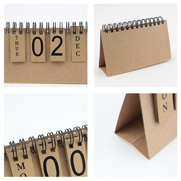 牛皮紙翻頁萬年曆