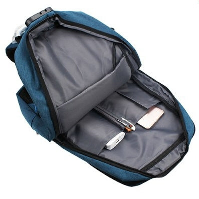 牛津布USB充電口商務雙肩背包