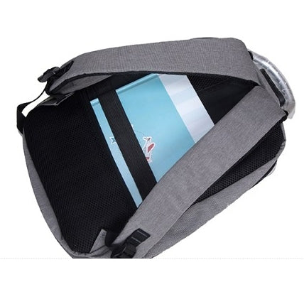 牛津布USB充電口商務雙肩背包