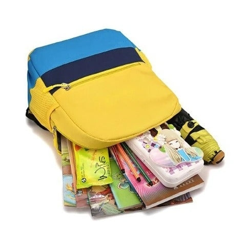 可愛拚色兒童雙肩包