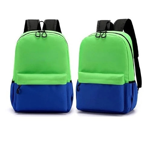 拼接色兒童雙肩書包