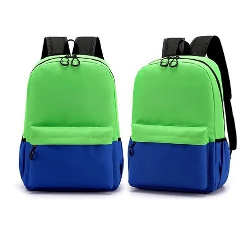 拼接色兒童雙肩書包