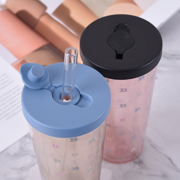 520ml雙層Tritan防漏吸管杯