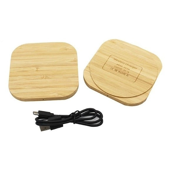 方形木質無線充電器