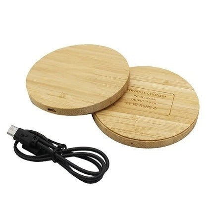 圓形木質無線充電器