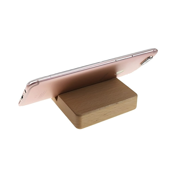 正方形實木手機支架