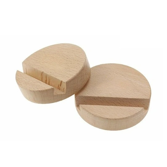 圓形實木手機支架