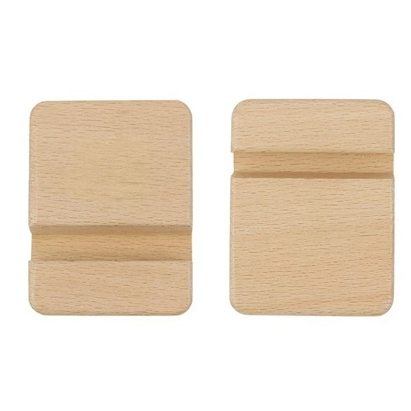 小型雙槽櫸木手機支架