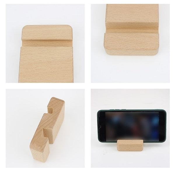 小型雙槽櫸木手機支架