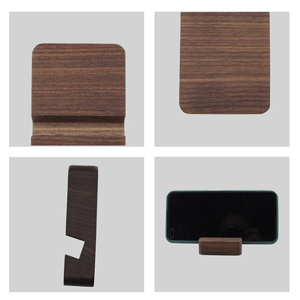 胡桃木單槽手機支架