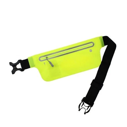 螢光拉鍊貼身運動腰包