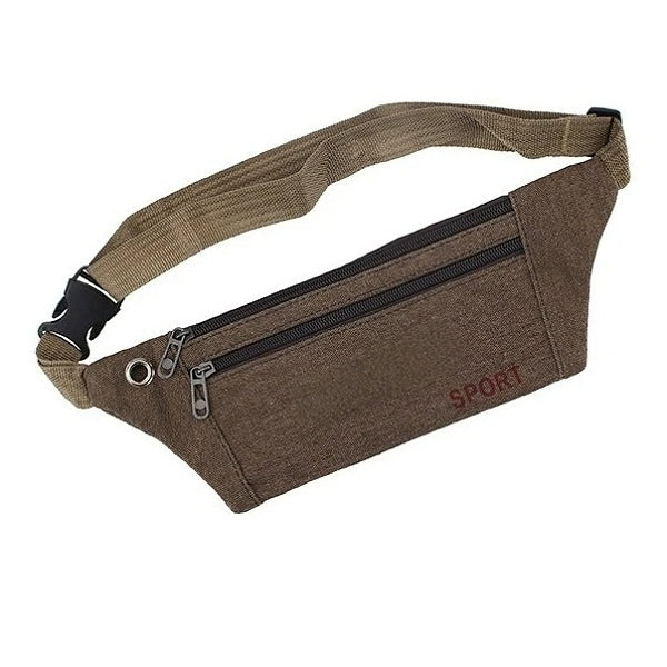 帆布多隔層腰包