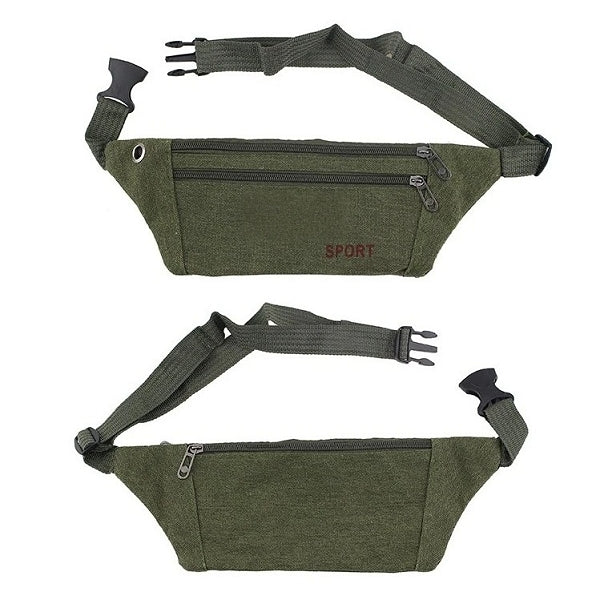 帆布多隔層腰包