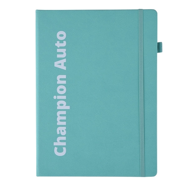 16K封面燙白PU皮筆記本